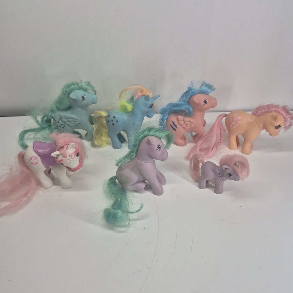 Vintage 1980s G1 My Little Pony Lot 7 Pc Firefly Glory Medley Blossom Peachy